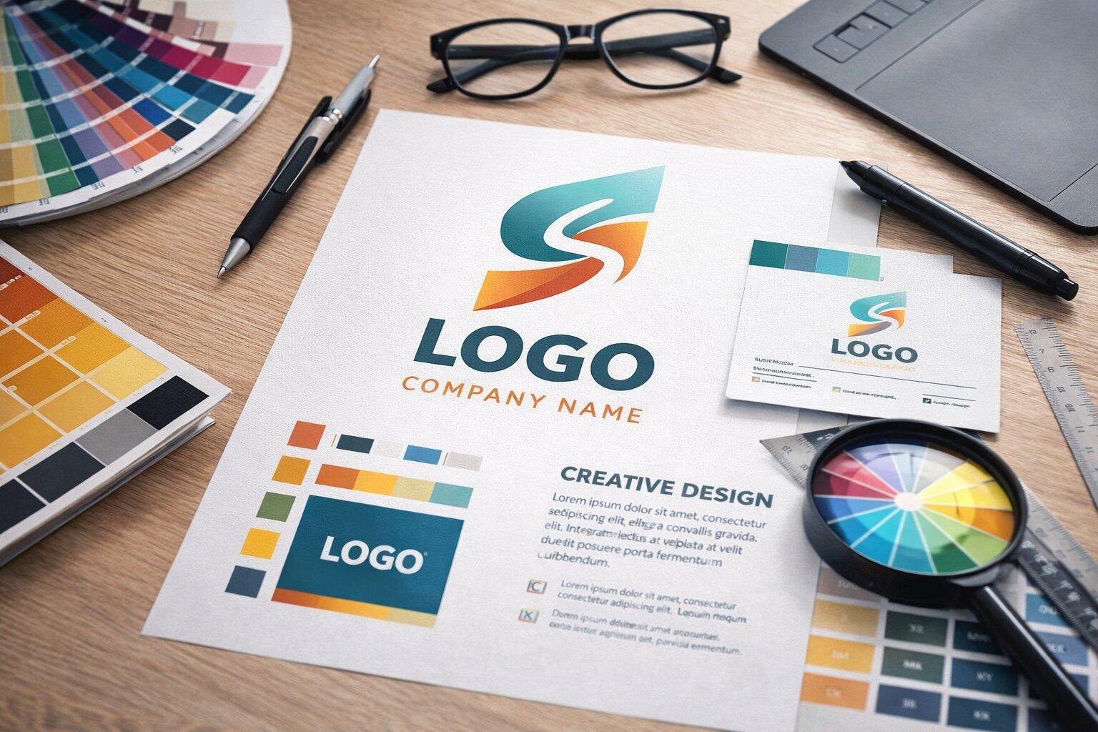 dizajn grafik profesional me materiale branding si kartvizita dhe logo per biznes